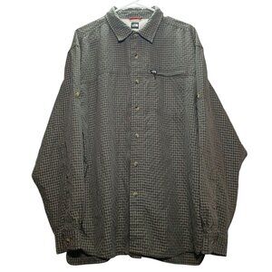 The North Face Men's Shirt XXL Long-Sleeve Button-Up Checkered Lightweight